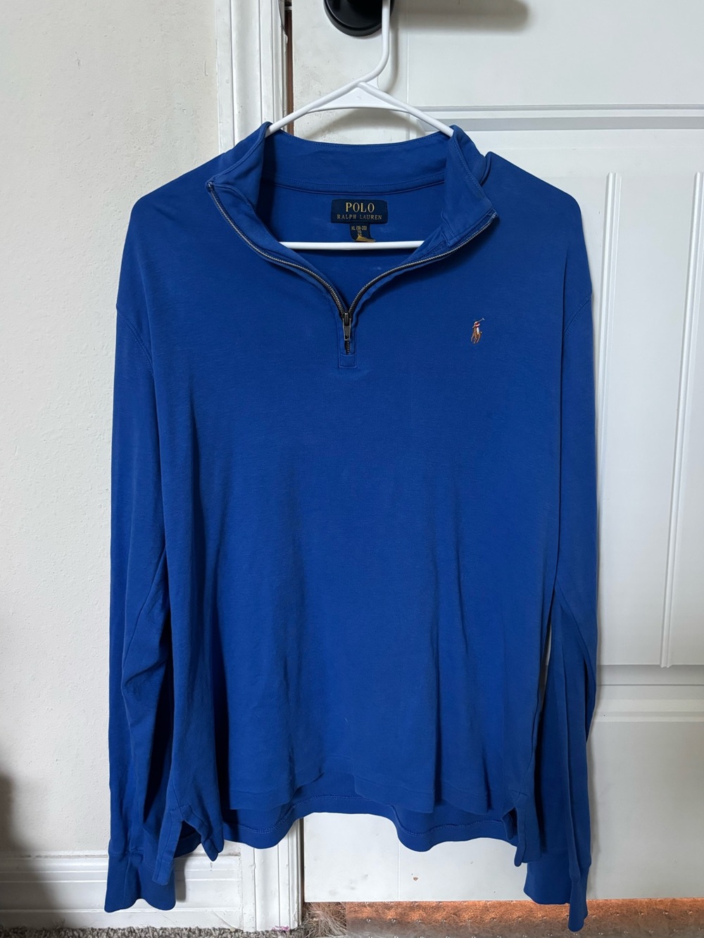 Polo by Ralph Lauren Royal Blue Quarter-Zip Long Sleeve Top